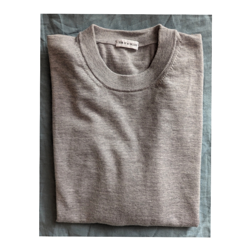 NWOT Son Of A Tailor Grey Pullover Merino Wool Sweater